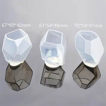 3 Forme de BRICOLAJ Rășină mucegai Bijuterii cu Diamante de Turnare Matrite Multi-Fațete Mari Mucegai Silicon pentru a Face Crafting