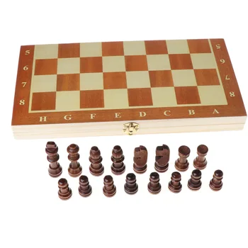 3 in 1 din Lemn Internațional de Șah Bord Călătorie Jocuri de Șah, Table Draugh