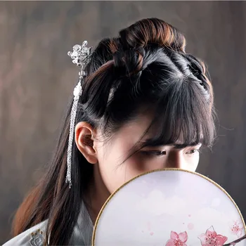 3 Modele Fermecătoare Floare De Cristal Stick De Păr Tradițională Chineză Manual De Metal Lung Ciucuri De Păr Bijuterii Accesorii