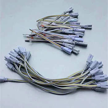3 pini LED T8 Tub Conector 50cm Trei faze T4 T5 Lampa Led Iluminat Duble comunicante-end Cablu de 30CM