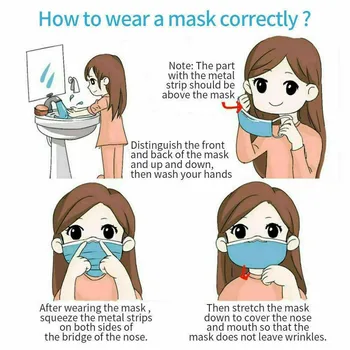 3-Strat De Masca Unica Folosinta De Igienă Personală Gura Masca Respirabil Măști Pentru Protecția Germeni Mascarilla În Stoc