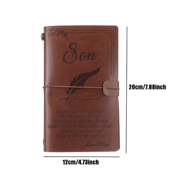 3 Tipuri Gravate Piele Jurnalul Notebook Jurnal Pentru Fiul Meu/Omul Meu/Soția Mea Gravate Notebook Jurnal 20x12cm Noi