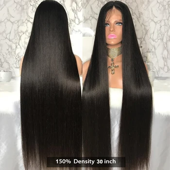 30 32 36 Inch Lace Front Peruci Par Uman Pre Smuls Brazilian Direct 360 Dantela Frontal Peruca Pentru Femei La Perruque Cheveux Humain