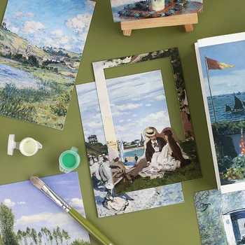 30 Buc/Set, Monet, Impresie Europene Pictură în Ulei carte Poștală DIY Felicitari Jurnalul Decor