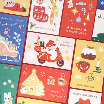 30 Coli/Set Ajunul Crăciunului Binecuvântare Carte Poștală Scobite Desene Animate De Craciun Felicitari De Ziua De Nastere Card Cadou