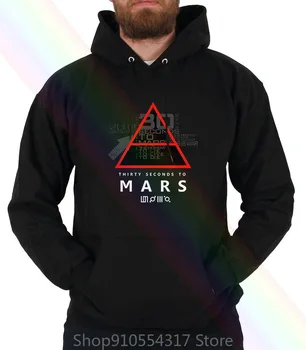 30 De Treizeci De Secunde Pentru Marte Glyphic Simbol Logo-Ul Trupei Bărbați Hoodie Sweatshirtss Negru Cadou Amuzant Femei Bărbați