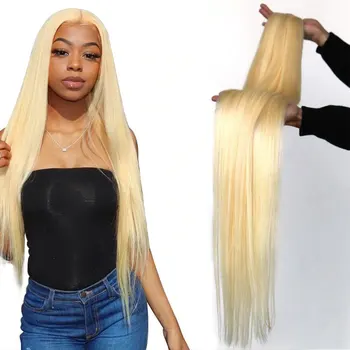 30 Inch Pachete Miere Blond 613 Direct Brazilian Țese Păr Pachete De Extensie De Păr Uman Pentru Femeile De Culoare De Păr Uman Pachete