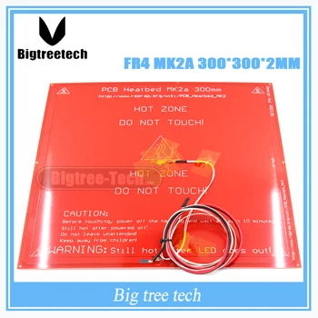 300*300*2.0 MK2A RepRap RAMPE 1.4 PCB Heatbed MK2A +LED+Rezistor+cablu +100k ohm Termistori PCB căldură pat