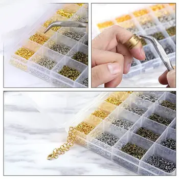 3000 Buc Argint Aur Bronz Aliaj Culoare Deschisă Sari Inele, Pentru Bijuterii DIY Face Componente de Amestecat 1 Cutie