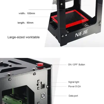 3000mWUSB gravare cu laser mașină automata CNC DIY logo-ul automat de prelucrare a lemnului, masini de gravat (suport win7 8 10 sistem xp)