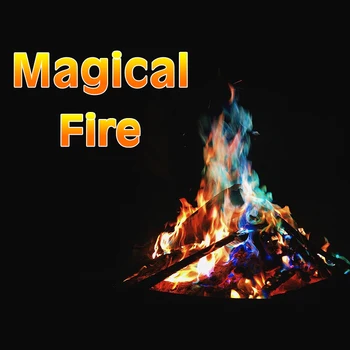 300g Mistică Foc de Culoare Flacără De Foc de Tabără Petrecere Petrecere în aer liber Șemineu Pulbere Trucuri Magice Jucării Pirotehnice