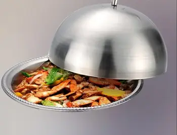 304 din oțel Inoxidabil, friptură de capac de ulei-dovada vas rotund alimentare acoperă masa alimente sferice acoperă