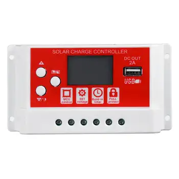 30A, 12V 24V Auto Solar Controler de Încărcare PWM Controlere 3-Etapa LCD Display USB 5V Ieșire Panou Solar de Reglementare