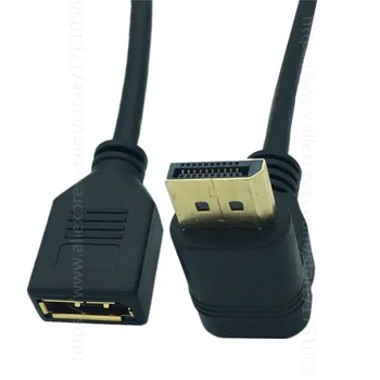 30cm DisplayPort DP Display Port Barbat de 90 de Grade Unghi Drept la Feminin Cablu de Extensie pentru CRT, LCD, Proiectoare