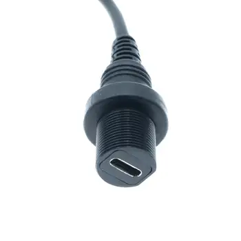30cm USB-C IP67 rezistent la apa Cablu de tip c 3.1 IP 67 de sex Masculin la Feminin cu Montare pe Panou, Dovada de Apă Conector cablu prelungitor