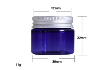 30g Clar de Plastic Albastru Crema Borcan 30ml Mici Sticla PET Gol din Aluminiu Cu Capac cu filet Ambalaje Cosmetice SN1771
