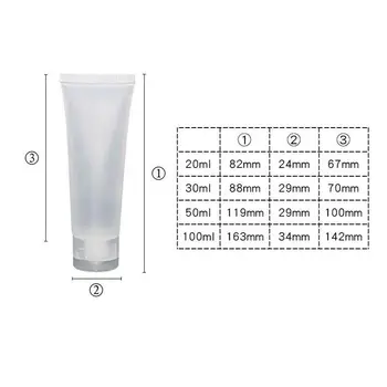 30pcs 20/30/50/100 ml de Călătorie Mată Gol Cosmetice Tub Stoarce Demachiant Facial Containere Crema de Sticla Lotiune Mostra de Gel de Flacoane