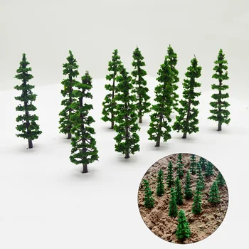 30PCS 9cm Model Copac Verde Jucării ABS Arhitectura Plastic Sandtable Copaci in Miniatura Pentru Diorama Wargame Peisaj Face