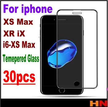 30pcs Sticla Temperata Pentru iPhone XS Max XR 5s SE 6 7 8 Plus 6.5 6.1 Ecran Protector de Sticla de Protecție de film fără pachetul de vânzare cu amănuntul