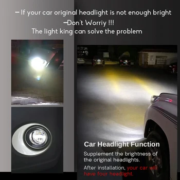 30W Mașina din Față Lumina de Ceață Faruri LED High Low Beam DRL + Ham de Sârmă 5000LM 12V Pentru Ford Mondeo Fusion 2013 2016