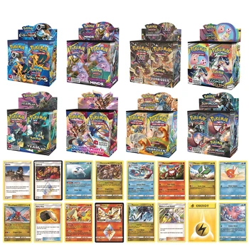 324pcs Pokemones carduri Evoluții Booster Box Sun & Moon GX Echipa Neîntreruptă Legătură Unificat Mintea Colectie de Tranzacționare Carti de Joc