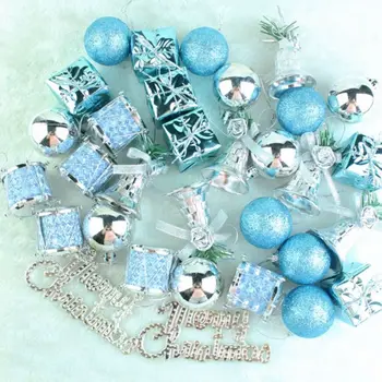 32pcs decorațiuni pentru bradul de crăciun Gonguri și tobe minge de crăciun Lacul Albastru decoratiuni pentru casa Clopote natale, navidad 2017 kerst