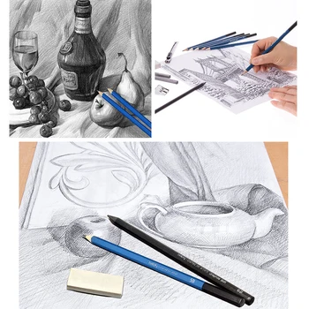 33pcs Profesionale Schiță de Desen de Set Sac de Grafit Creion Carbune Pictura Kit de Consumabile pentru Studenții la Artă Școală de Artiști
