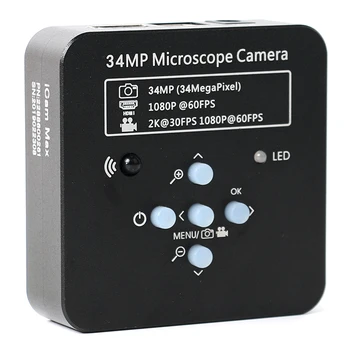 34MP Camera Video Simul-Focal 3.5 X-90X Microscop Stereo Trinocular Articularea Brațul Clemă Microscop 0,5 X 2.0 X Obiectiv
