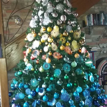 34pcs 4cm Pomul de Crăciun Decor Mingea Fleac Aur, Argint Plastic Agățat Mingea Ornamente Decoratiuni pentru Casa de Anul Nou Natal Noel