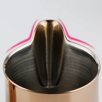 350/550/750ml din Oțel Inoxidabil Trage Ghiveci Lung Gura de Cafea Trage Cupa Sfat Gura Cappuccino Flori Cilindru Trage Cupa