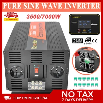 3500/7000W Pure Sine Wave Inverter DC 12V AC 220V Energie Solară Soare Pur invertor Transformator