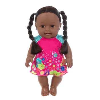 35cm negru păpuși pentru copii pop verde African! reborn silicon viny 35cm nou-născut poupee boneca copil jucărie moale fata de copil todder