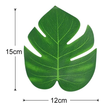 36 Buc Tropicale, Plante Artificiale de Palmier Frunze de Monstera - Decor Frunze de masa Decor de Masă Accesorii (6 cm x 4.5 inch)