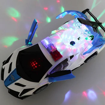 360 de Grade Automată Interesant, Atractiv Rece Practice de Rotație cu Muzica, Lumina de Poliție Model de Masina de Jucarie pentru Copii Cadouri