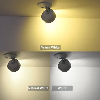 360 de Grade de Rotație corpuri de iluminat Spot 7W putere de 10W, 12W încorporate LED lampă de plafon ,Pliabile LED-uri de lumină spray de fundal în jos lumina