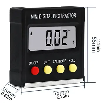 360 de Grade Mini Magnetic Înclinometru Digital Nivel Cutie de Ecartament Metru Unghi Finder Raportor de Bază Instrumente de Măsurare ecran LCD