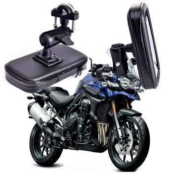 360 de Rotație GPS Motocicleta Suport de Telefon rezistent la apa Sac de Biciclete Suportul pentru Telefon Ajustabil Ghidon Suport Moto Muntele sloturi pentru Carduri