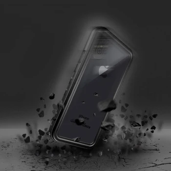 360 Proteja Impermeabil Caz pentru iPhone 8Plus Caz Coque iPhone X Capac de Cristal Spate si Fata Dovada de Apă pentru Etui iPhone 6 7 8 Plus