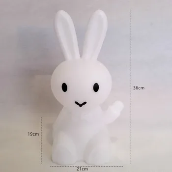 36cm Bunny iepure Iepure Lumina de Noapte pentru Copii Copii Copii de Craciun Cadou de Ziua Jucărie Camera de zi Noptiera Birou Estompat Lampă de Masă