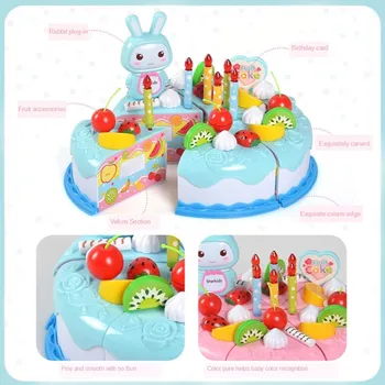 37pcs Protend Juca Fructe Taiere Ziua Jucărie DIY Bucătărie Jucării Tort Alimente băieți Fete Cadou Pentru Copii Educative copii copii