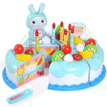 37pcs Protend Juca Fructe Taiere Ziua Jucărie DIY Bucătărie Jucării Tort Alimente băieți Fete Cadou Pentru Copii Educative copii copii
