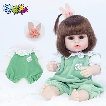38/48cm Renăscut Baby Doll Dantela Rochie Verde Drăguț Moda schimb Lavabil Fată Băiat de Vacanță Cadou Papusa Accesorii de Îmbrăcăminte