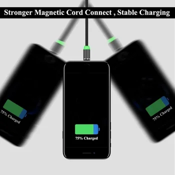 3A Magnetic Tip C Cablu pentru Samsung Galaxy S8 S9 S10 S10e Lite S20 S21+ S21 Ultra Nota 20 10 9 8 C USB Încărcător Rapid de Sincronizare Sârmă