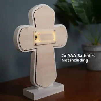 3D Acril Cruce Umbra Lampă cu Led-uri Atmosferă Lumina de Noapte Birou de Masă Lămpi de Perete Creștinismul Crucifix Meserii Pentru un Cadou de Casa