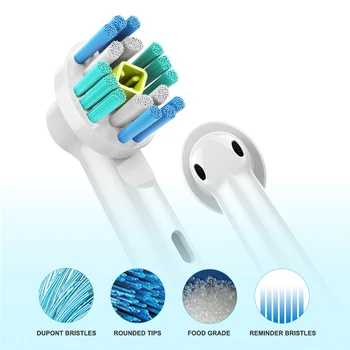 3D Albire Periuță de dinți Electrică, Înlocuire Capete de Perie Refill Pentru Braun Oral B Periuta de dinti Cap cu Ridicata 8Pcs Cap de Periuta de dinti