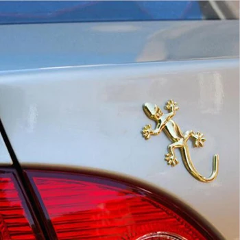 3D Argint Șopârlă Gecko Insigna pentru Audi Quattro A4, A5, TT, Q3 Emblema Autocolant Auto Decal Personalitatea masina cu motor de modificare