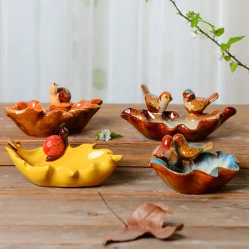 3D Ceramice de Animale Tava de Stocare Cărnoase Ghiveci Alimentator de Pasăre Tava de Fructe Decor Meserii Gustare Bomboane Ornamente Boluri pentru Cadou