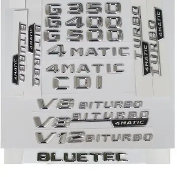 3D Chrome Scrisori Pentru Mercedes Benz W463 G200 G220 G230 G250 G280 G290 G300 G320 G350 G400 G450 G500 G550 CGI CDI BLUETEC Emblema