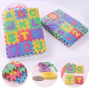 3D Copii Mini Spuma EVA Literele Alfabetului, Numere de Podea Moale Baby Saltea de Puzzle Educativ pentru Copii jucarii