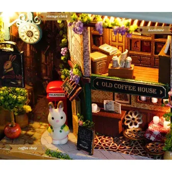 3D din Lemn DIY Manual Cutia de Teatru de Păpuși în Miniatură Cutie Într-Un Fericit Colț Mini Drăguț DIY Meșteșug Decor Asambla Kituri de Jucării